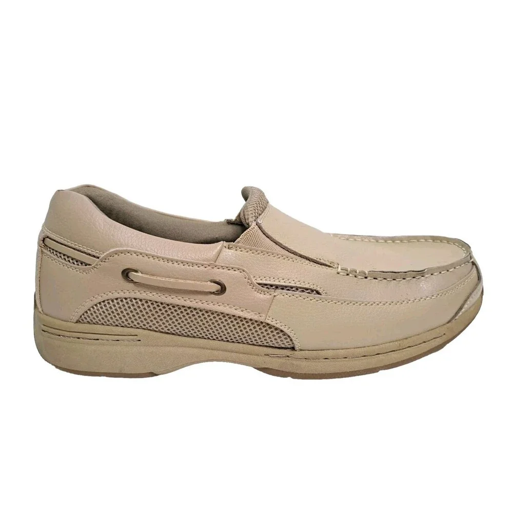 Dr. Scholl’s Men's Size 11 D Beige Slip On Casual Loafers Boat Shoes